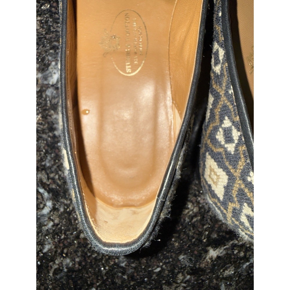 Stubbs & Wootton Palm Beach Needlepoint Loafers Slippers Geometric Women 9.5 - Picture 5 of 16